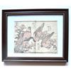 Image 1 : HOKUSAI "THREE BIRDS ON A BRANCH"FRAMED WOODBLOCK PRINT