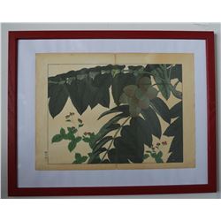 sakai Hoitsui  leaves & flowers  Woodblock Print #10