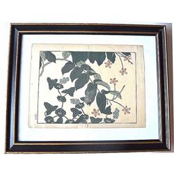 sakai Hoitsui "leaves & flowers" Woodblock Print #11