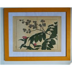 sakai Hoitsui "leaves & flowers" Woodblock Print #13