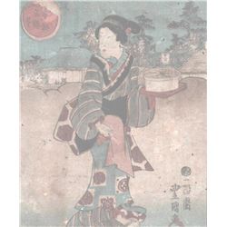 KUNISADA "WOMAN WITH GIFT"