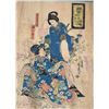 Image 1 : Toyokuni - "Two Women Talking" - Japanese Woodblock Print