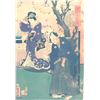 Image 1 : Kunisada - "Dancing Scene" Japanese Woodblock Print