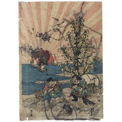 Original Eisen (1790 - 1848) Japanese Woodblock Print