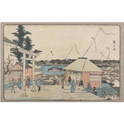 HiroshigeTenjin Shrine at Yushima (Yushima Tenjin