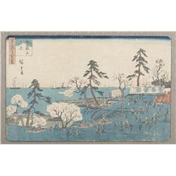 Hiroshige Utagawa - Cherry-blossom Viewing at Goten-yama