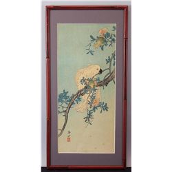 Sozan Ito (1909-1926) - Peacock and Plum Blossom (framed)