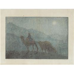 Charles W. Bartlett - Moonlight on Western Hills