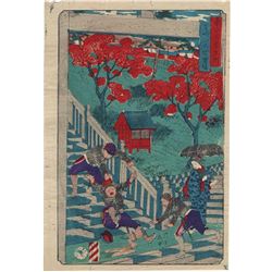 Original Meiji era Japanese Woodblock Print