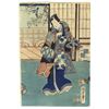 Image 1 : Original Kunisada II (1823 - 1880) Japanese Woodblock Print