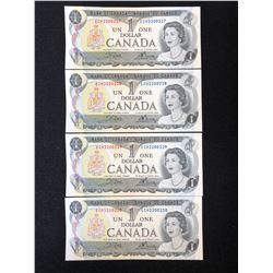  1973 $1 UNCIRCULATED SEQUENTIAL CANADIAN BANK NOTES