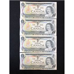  1973 $1 UNCIRCULATED SEQUENTIAL CANADIAN BANK NOTES