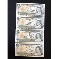  1973 $1 UNCIRCULATED SEQUENTIAL CANADIAN BANK NOTES