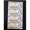 Image 1 :  1973 $1 UNCIRCULATED SEQUENTIAL CANADIAN BANK NOTES