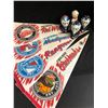 Image 1 : NHL HOCKEY PENNANTS & MINI GOALIE MASK LOT