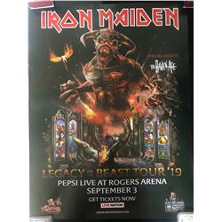 OFFICIAL 2019 IRON MAIDEN CONCERT POSTER (VANCOUVER BC)