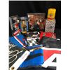 Image 1 : NASCAR COLLECTIBLES LOT (FLAGS/ FIGURES...)