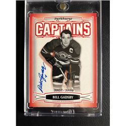 PARKHURST CAPTAINS BILL GADSBY SIGNED HOCKEY CARD (3907/3999)