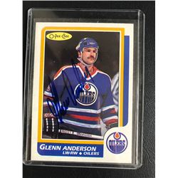 GLENN ANDERSON SIGNED VINTAGE O-PEE-CHEE HOCKEY CARD