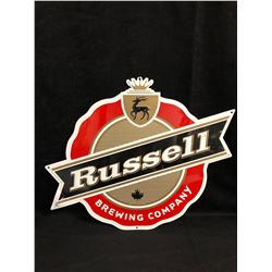 RUSSELL BREWING COMPANY TIN SIGN