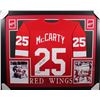 Image 1 : Darren McCarty Signed Red Wings 35x43 Custom Framed Jersey Inscribed "4x SC Champs" (JSA COA)