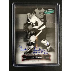 TED LINDSAY SIGNED PARKHURST HOCKEY CARD