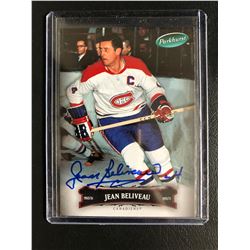 JEAN BELIVEAU SIGNED PARKHURST HOCKEY CARD