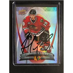 JONATHAN TOEWS SIGNED UPPER DECK HOCKEY CARD