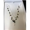 Image 2 : ROUND SPHERE 4mm TOP BLACK SPNEL 925 STERLING SILVER NECKLACE (17")