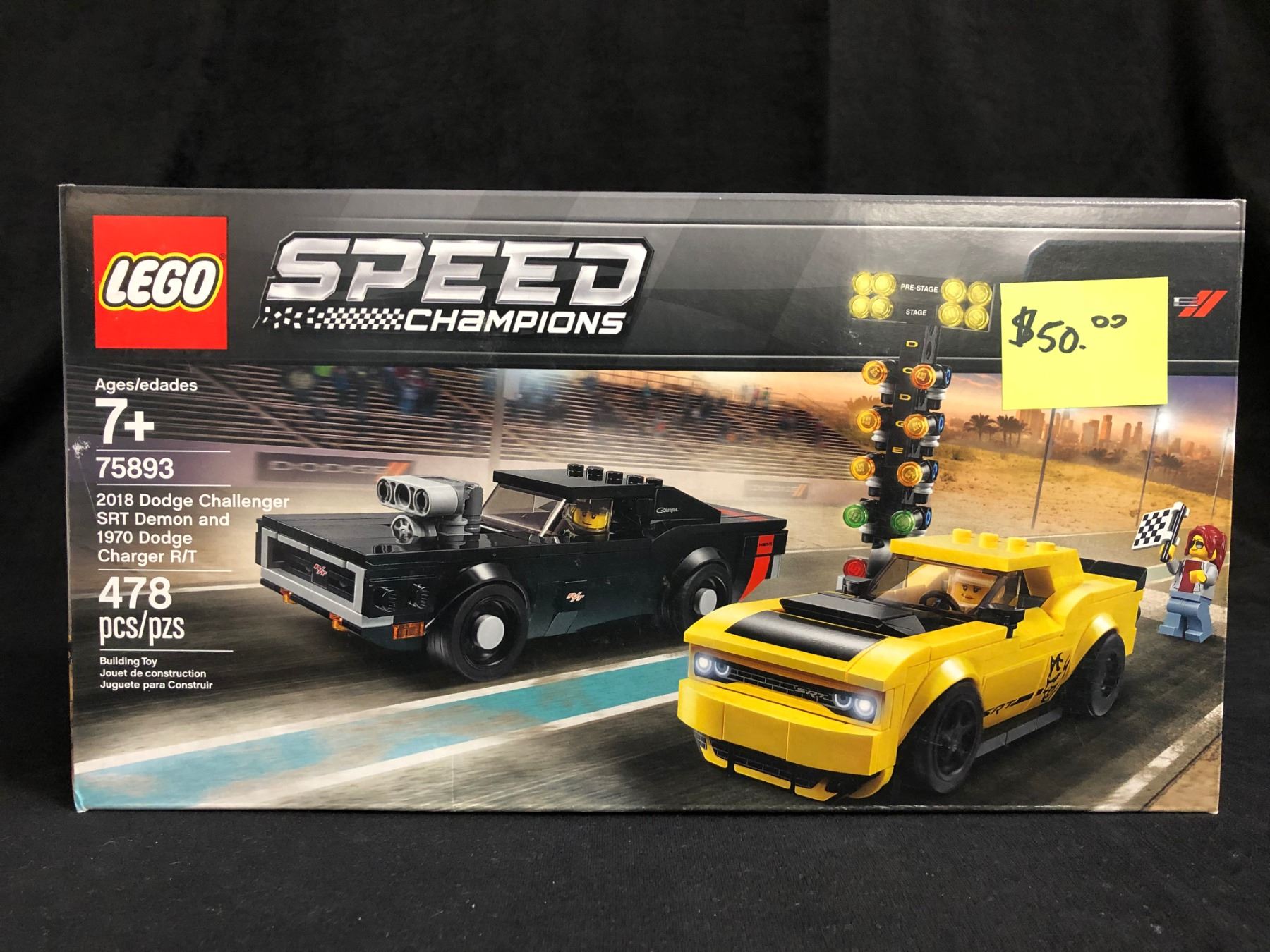 LEGO Speed Champions 75893 Dodge Challenger SRT Demon and 1970 Charger