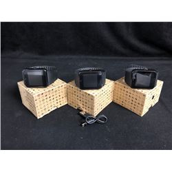 LOT OF 3 SMART WATCHES ( NEED BATTERIES)