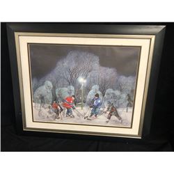 LIMITED EDITION FRAMED HOCKEY PRINT BY L. TAIT (4422/5000)