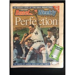 MARIANO RIVERA SIGNED BASEBALL WEEKLY MAGAZINE (IN THE ZONE AUTHENTICS)