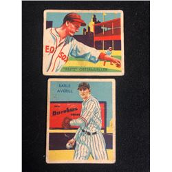 1935 DIAMOND STARS BASEBALL CARD LOT (FRITZ OSTERMUELLER/ EARLE AVERILL)