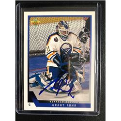 GRANT FUHR SIGNED 1993-94 UPPER DECK HOCKEY CARD