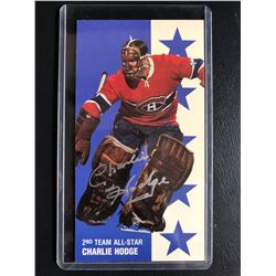 CHARLIE HODGE SIGNED 2ND TEAM ALL-STAR HOCKEY CARD