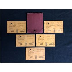 VINTAGE CANADIAN RATION BOOK 6 COUPONS LOT