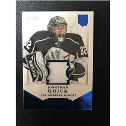 2013-14 PANINI #D-JQ JONATHAN QUICK GAME WORN JERSEY HOCKEY CARD