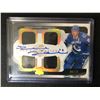 Image 1 : 2011-12 UPPER DECK #CF-TL TREVOR LINDEN QUAD JERSEYS  AUTOGRAPHED HOCKEY CARD