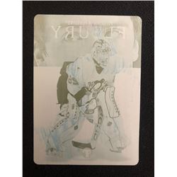 2003-04 TOPPS PRISTINE PRESS PLATE #104 MARC-ANDRE FLEURY (CYAN)