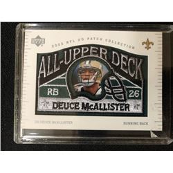 2003 UD PATCH COLLECTION #UD-11 DEUCE McALLISTER