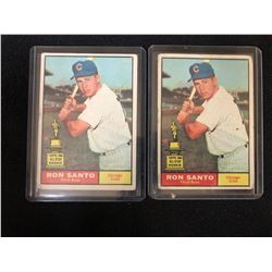 1961 Topps #35 Ron Santo RC X 2