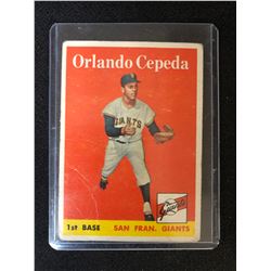 1958 Topps #343 Orlando Cepeda Rookie Card