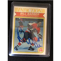 BILL BARBER SIGNED O-PEE-CHEE HOCKEY CARD