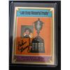 Image 1 : JOHNNY BUCYK SIGNED LADY BYNG TROPHY HOCKEY CARD