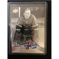 CHARLIE HODGE SIGNED UPPER DECK HOCKEY CARD