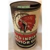 Image 1 : RED INDIAN MOTOR OIL TIN  - ONE PINT SIZE