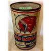 Image 1 : RED INDIAN AVIATION MOTOR OIL TIN - 1 QT SIZE
