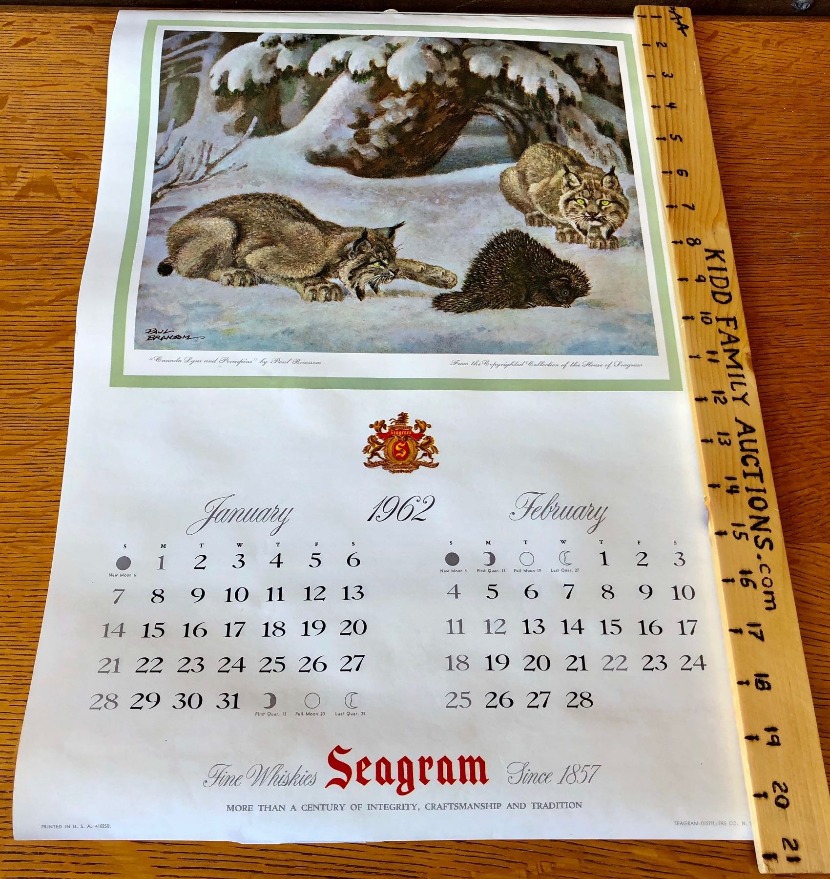 1962 SEAGRAM CALENDAR
