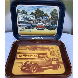 GR OF 2 VINTAGE TRAYS, COCA-COLA / IMPERIAL OIL & COCA-COLA / DAIRY QUEEN